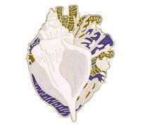 Perni smaltati a forma di cuore cervello per zaini, spilla dal design creativo, Klein, Metallo non prezioso