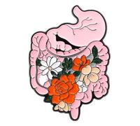 Perni smaltati a forma di cuore cervello per zaini, spilla dal design creativo, Klein, Metallo non prezioso