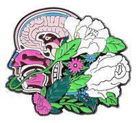 Perni smaltati a forma di cuore cervello per zaini, spilla dal design creativo, Klein, Metallo non prezioso