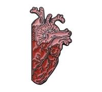 Perni smaltati dell'intestino: cuore, cervello, polmoni, utero, costola, gabbia - spilla per risvolti, normale, Metallo non prezioso