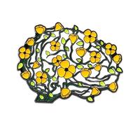 Perni smaltati dell'intestino: cuore, cervello, polmoni, utero, costola, gabbia - spilla per risvolti, normale, Metallo non prezioso