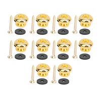 Perni Terminali per Pulsanti per Cinturino per Chitarra, 5 set di Perni Terminali per Cinturino per Chitarra per Chitarra Acustica Elettrica, Basso, Ukulele(Oro)