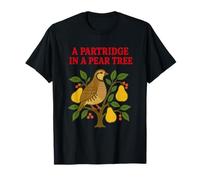 Pernice in Un Pera Albero Carino Dodici Giorni di Natale Maglietta