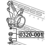 Perno braccio oscillante Assale anteriore 0320-001 FEBEST per HONDA STREAM FR-V