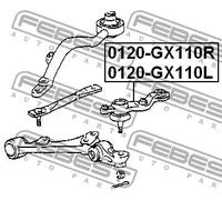 Perno braccio oscillante Assale anteriore Dx 0120-GX110R FEBEST per LEXUS IS I