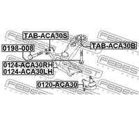 Perno braccio oscillante Assale anteriore inferiore 0120-ACA30 FEBEST per TOYOTA