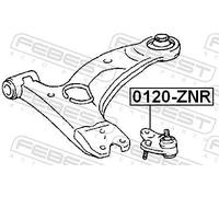Perno braccio oscillante Assale anteriore inferiore 0120-ZNR FEBEST per TOYOTA