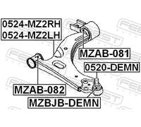 Perno braccio oscillante Assale anteriore inferiore 0520-DEMN FEBEST per MAZDA