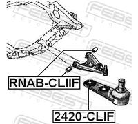 Perno braccio oscillante Assale anteriore inferiore 2420-CLIF FEBEST per RENAULT