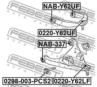 Febest Testina braccio oscillante 0220-Y62UF per Nissan – assale anteriore superiore