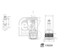 Perno braccio oscillante Assale anteriore Sx 178339 FEBI BILSTEIN