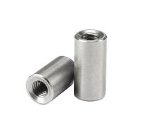 Perno cilindrico con filettatura interna in acciaio inossidabile 304 foro M2.5-M8 Dimensioni multiple Argento(70MM-D10 M6)