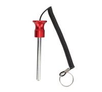 Perno di blocco pesi da palestra con chiusura con cordino anti-perdita Perno di selezione per attrezzature fitness durevoli per accessori per l'allenamento di macchine per pesi (Rosso 8 mm 105 mm)