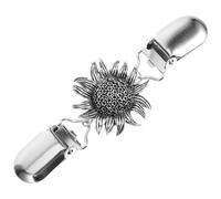Perno di chiusura del mantello da donna, Clip for colletto a scialle for maglione, accessori for la camera vintage(Silver)