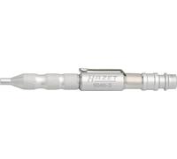 Perno di soffiaggio HAZET 9040-3 | Utensile ad aria compressa con ugello da 3 mm e 360 l/min, tappo di accoppiamento integrato da 7,2 mm, pressione di ingresso di 12 bar, con pratica clip di fissaggio