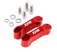 Perno di sterzo moto Adattatori estensori per specchietto retrovisore estensione specchietti retrovisori moto forniture base vista posteriore 2 pezzi adatti per Sanyang(Red For SYM)