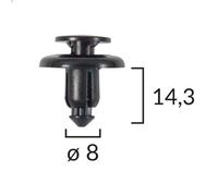 Perno di tappezzeria ROMIX ROM B25636 per MAZDA 2 (DY) 1.2 2003-2007