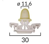 Perno di tappezzeria ROMIX ROM C60135 per BMW 3 (E36) 2 1991-1998