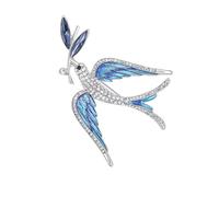 Perno Per Uccelli A Ramo Delicato Con Disegno Complesso Di Ramo In Olio Multicolore Pin Elegante Lape Per Gli Amanti Dei Gioielli, Taglia unica, Come descritto