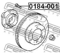 Perno perno bullone ruota 0184-001 FEBEST per TOYOTA LEXUS