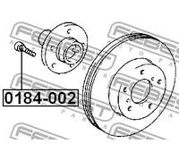 Perno perno bullone ruota 0184-002 FEBEST per TOYOTA LEXUS