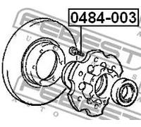 Perno perno bullone ruota 0484-003 FEBEST per MITSUBISHI L 300 III Autobus L200