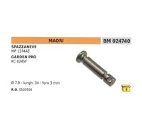 Perno spinotto di sicurezza ø 7,9mm L 34mm ø foro 3mm spazzaneve MAORI MP 1174AE