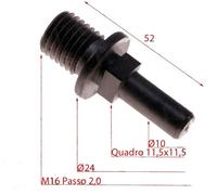 PERNO TRITACARNE PORTA COLTELLO MARCA CASADIO MOD. 12 Ø FIL 16 PASSO 2 Ø FLANGIA