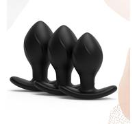 PerNoi Sex Toys - Set di Plug Anali - Plug Anale da Donna e Uomo, Compatto Bondage Plug Anali per Principianti con Lunghezze Diverse(XS-S-L) Toys Per Donna E Da Uomo Ideale Per BDSM Kink., Nero