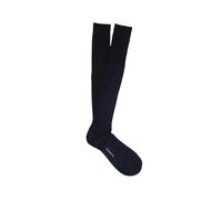 PEROFIL 3 Pezzi Calza Lunga a Costina in 100% Filo di Scozia VPRC00325, Blu 39/40