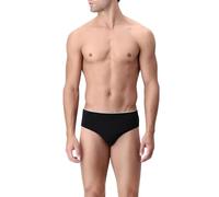 PEROFIL 4 Pezzi Slip Medi Cotone Elasticizzato 2P Match, Nero 6