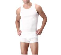 PEROFIL Canottiera Spalla Larga Filo di Scozia Bianco TG. 6