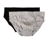PEROFIL Confezione 2 Slip Uomo bi-Pack Medio Cotone bielastico Articolo VPRT00311, Mng Mix Nero/Grigio, I 4 - D 5 - INT M