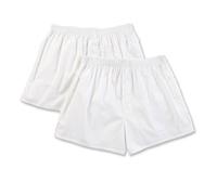 PEROFIL Gange Bipack (2 Pezzi) Boxer Uomo in Tela di Puro Cotone Intimo Uomo Vendita Online| American Boxer 100% Cotton/Tinta Unita, Riga, Quadro e Microfantasie. (Bianco (Unito), 6-XL)