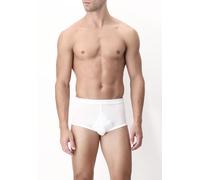 Perofil - Slip classico uomo con apertura in Filo di Scozia ultrafine, 4/M, BIANCO