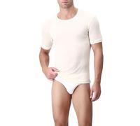 PEROFIL T-Shirt M/M Girocollo Lana Seta, Bianco 4