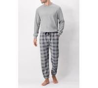 Perofil Uomo Pigiama lungo girocollo caldo cotone invernale stampa quadri