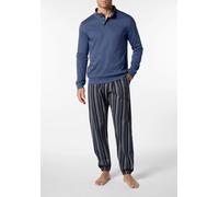 Perofil Uomo Pigiama Lungo Lupetto collo alto con Bottoni in Cotone Invernale