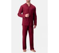 PEROFIL VERONA Pigiama Aperto 100% Filo Scozia BLU-AVIO-BORDEAUX