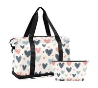 Peronal Item Travel Carry On Weekend Workout con trappola regolabile per borsa da palestra grande capacità, Cuori