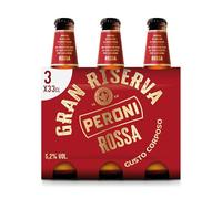 8x Bundle Peroni Birra Rossa Riserva In Bottiglia Cl 33 X 3