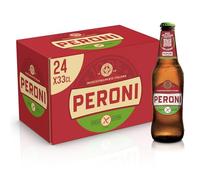 Peroni Birra Senza Glutine, Cassa Birra con 24 Birre in Bottiglia da 33 cl, 7.92 L, Gusto Moderatamente Amaro, Gradazione Alcolica 4.7% Vol