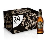 Peroni Gran Riserva Doppio Malto, Cassa con 24 Birre in Bottiglia da 33 cl, 7.92 L, Birra dal Gusto Intenso ed Equilibrato Leggermente Speziato, Gradazione Alcolica 6.6% Vol