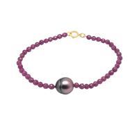 PERORNO Bracciale di perle di Tahiti, rubino con oro 18 carati