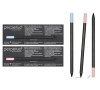 Perpetua PROMO Set 2 Matite Rosa + Azzurro Pastello - Lapis hb in Grafite Riciclata con Gomma Incorporata, Matita Quasi Infinita da Collezione per Disegno Professionale ed Artistico - Matita Ecologica
