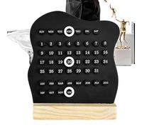 Perpetual Desk Calendar Daily Scheduling, Reusable Desktop Organizer with Cute Month and Date Display, Stationery for 5.91x1.57x6.69 Inch Home Classroom Hotel