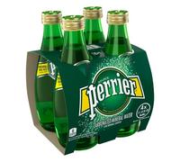 Perrier, Acqua Minerale Frizzante in Vetro - 4 bottiglie da 33cl
