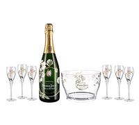 Perrier Jouët Luxury Set -Belle Epoque- 2013 + 6 Flutes in cristallo firmati dalla Maison+ Esclusivo Cestello Ghiaccio Firmato