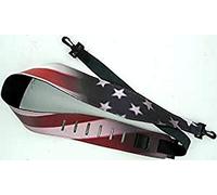 Perri's Airbrushed Leather Banjo Strap USA Flag
