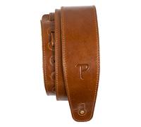 Perri's Leathers Ltd. - The Africa Collection - 1 Tracolla per chitarra - Lunghezza regolabile - Camoscio e pelle - Cioccolato (AFR25-6873)